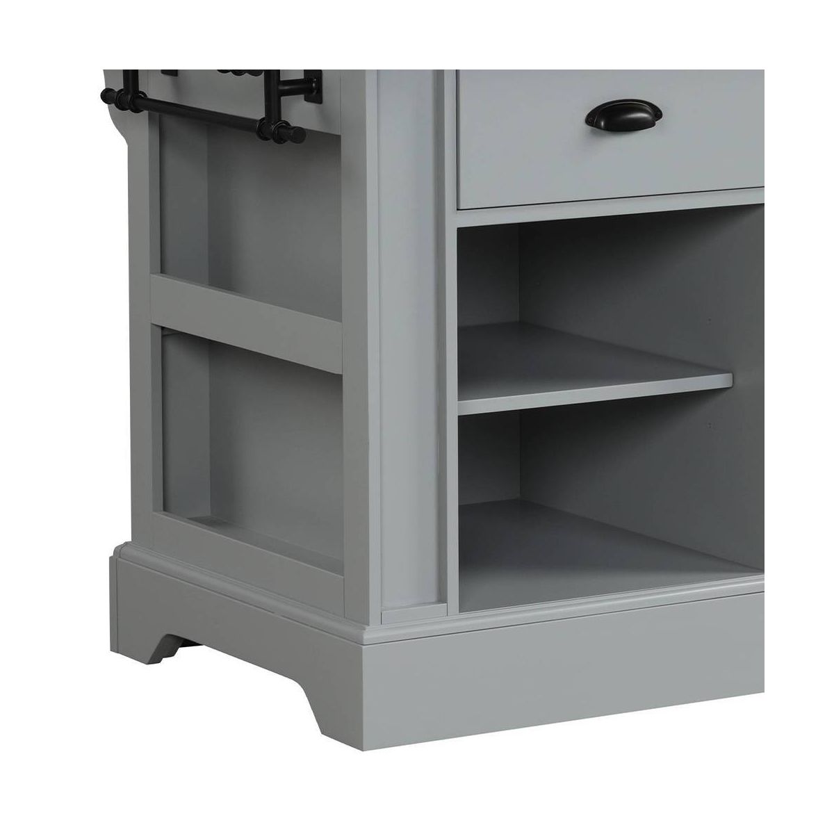 Acme Furniture Urrur Kitchen Island Gray Finish - thumbnail 3
