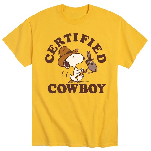 Men's - Peanuts - Certified Cowboy Short Sleeve Graphic T-Shirt - image 1 of 4