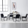 Upholstered PU Leather Dining Chairs Set of 2 with Metal Legs Armless Dining Chairs Upholstered Office Chairs - 3 of 4