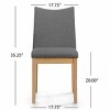 Upholstered Fabric Armless Dining Chairs Set of 2,Cushioned Dining Chairs with Wooden Legs,Kitchen Dining Room Chairs-Cuddlewood - image 4 of 4