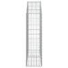 vidaXL Gabion Basket Silver Galvanized iron 39.4 x 11.8 x 39.4/47.2 in - 4 of 4