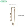 Unique Bargains Plated Metal Large Safety Pins with 3 Loops DIY Garment - 3 of 4