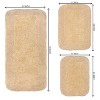 Radiant Bathroom Rugs Set, Washable Rug, Extra Soft and Absorbent bath Rug, Kitchen Mat, Bath Mat Set, Bath Floor Mat Non-Slip, 3 Pcs Set, Linen - 3 of 4
