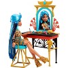Monster High Doll, Playset and Accessories, Cleo De Nile Self-Scare Day, Vanity Furniture with Storage, Hair and Jewelry Accessories - 4 of 4