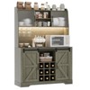 65.6"h Coffee Bar Cabinet With Charging Station & Led Light - 2 of 4