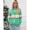 Coolmee Women's Ugly Christmas Sweater Casual Knitted Pullover Sweaters Long Sleeve Crew Neck Jumper Tops - 4 of 4