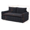 GDFStudio Kira 70'' Modern Convertible Teddy Upholstered Loveseat Bed - 3 of 4
