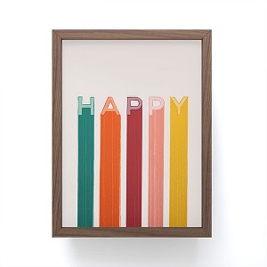 Showmemars Happy Letters in Retro Colors Framed Mini Print - Society6 - 1 of 3