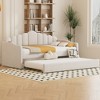 Merax Luxurious Twin Size Upholstered Velvet Daybed with Trundle and USB Charging Ports - 2 of 4