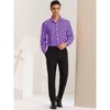 Lars Amadeus Men's Button Down Long Sleeves Casual Polka Dots Print Shirts - 3 of 4
