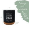 Elanze Designs Braver Stronger Black X-Large Cork Bottom Kitchen Utensil Holder - 2 of 4