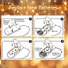 FAAYFIAN 6-Pack Fairy Lights with Remote and Timer, 6.5 ft Battery Operated Waterproof Silver Wire String Lights - 4 of 4