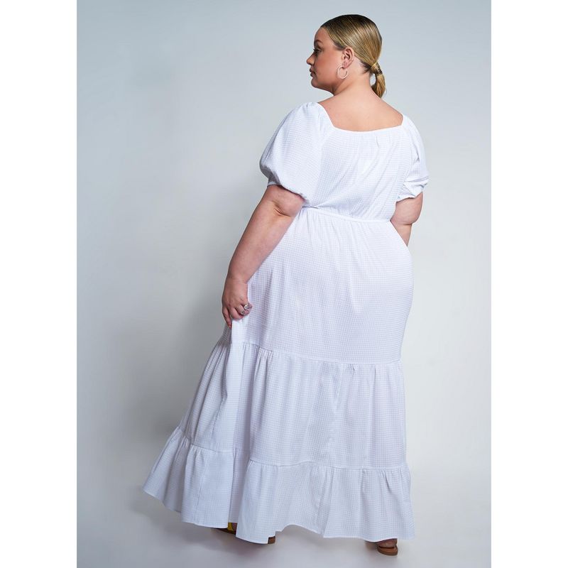 Rebdolls Women's Puff Sleeve Tiered Maxi Dress, 4 of 5