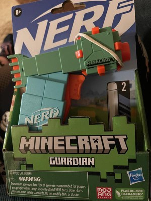 NERF MicroShots Minecraft Ender Dragon Mini Blaster, Minecraft Dragon Mob  Design, Includes 2 Official Elite Darts, Priming Handle