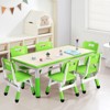 Kids Table and Chairs Set, Height Adjustable Desk with 6 Seats for Ages 2-10,Arts & Crafts Table,Graffiti Desktop, Non-Slip Legs - 2 of 4