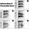 3-Tier Bar Cabinet with Detachable Wine Rack, Adjustable Shelves, Glass Holders, Buffet Sideboard for Dining Room Kitchen Living Room - 4 of 4