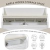 NicBex Storage Bench Modern Wooden Shoe Bench with Adjustable Shelves and Removable Linen Cushion for Mudroom, Entryway - 2 of 4
