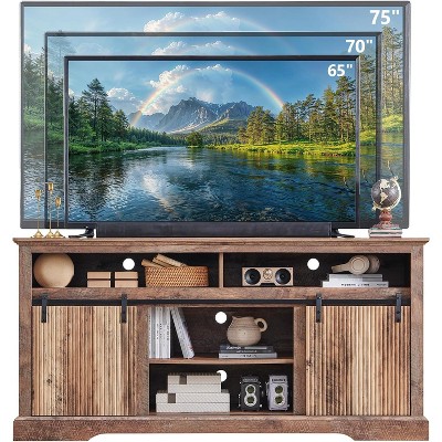 Sincido 66" TV Stand for 75 Inch TVs with Sliding Door & Adjustable Shelf for Living Room