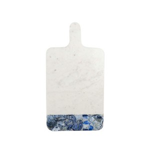 13" x 23" Tall Serving Board Blue Agate & Marble Charcuterie Tapas Cheese Fruit Serving Board - 1 of 4