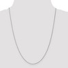 Black Bow Jewelry 1mm 10k White Gold Solid Spiga Chain Necklace - 2 of 4