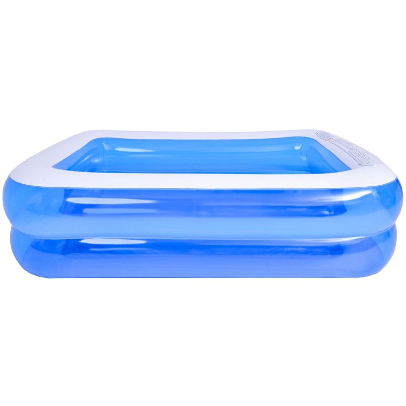Pool Central 6.5' Blue and White Inflatable Rectangular Swimming Pool, 4 of 7