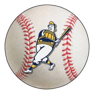 MLB Milwaukee Brewers 27"x27" Barrell Man Logo Baseball Rug