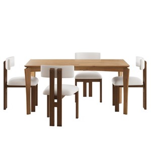 Christopher Knight Home Willow 5 Pieces Wood and Metal Upholstered Dining Set - 1 of 4