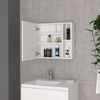 SEVOBAL Bathroom Storage Cabinets Single Door Wall Cabinet with Built In Mirror and Shelves for Bathroom for Bathroom, White, 5.5"*19.6"*18.6" - 2 of 4