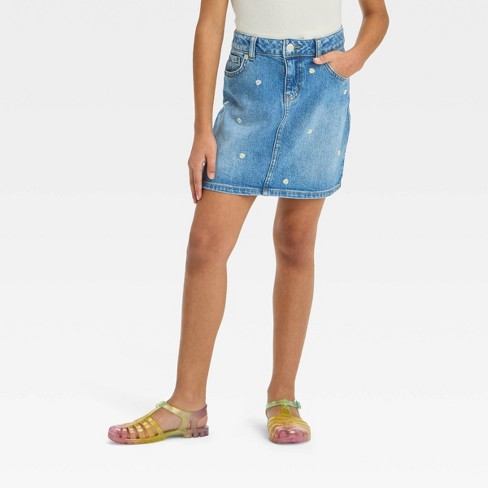 High waisted clearance jean skirt xs