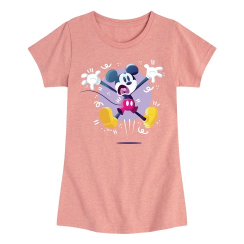 Girls' - Disney - Mickey Jump Fitted Short Sleeve Graphic T-Shirt - image 1 of 4