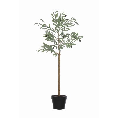 4' Artificial Olive Faux Flower Tree in Pot - 3R Studios