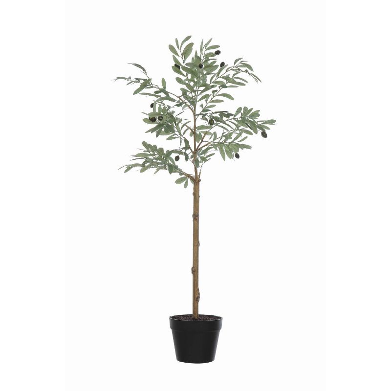 4&#39; Artificial Olive Faux Flower Tree in Pot - Storied Home, 1 of 6
