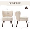 Velvet Accent Chair, Modern Lounge Chair with Wood Legs, 300Lb Capacity Wingback Chair, Comfortable Reading Chair for Bedroom, Living Room, Office - 2 of 4