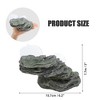 Unique Bargains Resin Tortoise Rock Turtle Basking Platform with Suction Cups 6.2"x3"x3.3" Gray Green 1 Pcs - 4 of 4