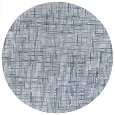 Mila MIL228 Power Loomed Indoor Area Rug - Blue/Grey - 6'7" Round- Safavieh