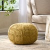 Bean Bag Ottoman Modern Handcrafted Knit Design for Living Room 20in-3irtyhousy - 3 of 4