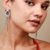 SOHI Women's Crystal Silver Party Drop Earrings - 3 of 4