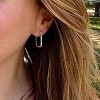 18k Gold Plated 24mm Hoop Earrings with Crystals Gift for Women - 2 of 4