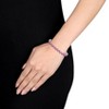 EVERLY JEWELRY | Sterling Silver 12 CT TGW Created Pink Sapphire Bracelet, 7.25-inch - 2 of 4