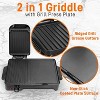 NutriChef Electric Griddle - Crepe Maker Hot Plate Cooktop with Press Grill for Paninis - 3 of 4