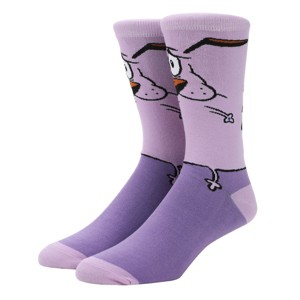 Courage The Cowardly Dog Courage Adult Pink Casual Crew Socks - 1 of 4