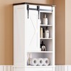 Over The Toilet Storage Cabinet, Farmhouse Storage Cabinet Over Toilet with Sliding Barn Door - 4 of 4