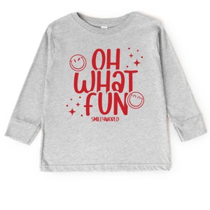 SmileyWorld Oh What Fun - Toddler Long Sleeve Graphic Tee and Youth Long Sleeve Graphic T-Shirt - 1 of 3