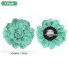 Unique Bargains Alloy Satin Fabric Big Rose Flower Dainty Brooches 4 Pcs - 3 of 4