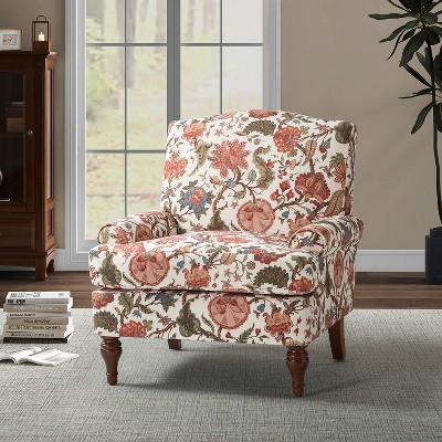 Dani comfy Livingroom Armchair with Solid Wood Legs  | KARAT HOME