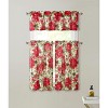 Kate Aurora Christmas Ribbon Complete Semi Sheer Kitchen Curtain Tier & Valance Set - 2 of 3