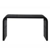 HDZNVF Black Wood Console Table, 59in Entryway Table, Curved Waterfall Style Table - 4 of 4