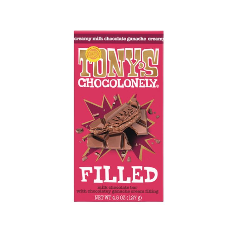 Tony's Chocolonely Creamy Chocolate Ganache Filled Bar Chocolate - 4.5oz, 1 of 6