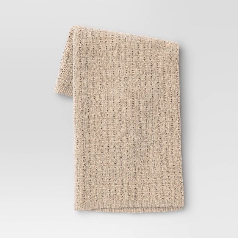 Marled Knit Throw Blanket - Threshold™, 1 of 9