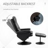 PU Leather Swivel Reclining Chair with Footrest for Living Room, Bedroom and Home Office, Recliner and Ottoman Set - 4 of 4